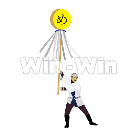 まといを持つ人のCG・イラスト素材 W-028308