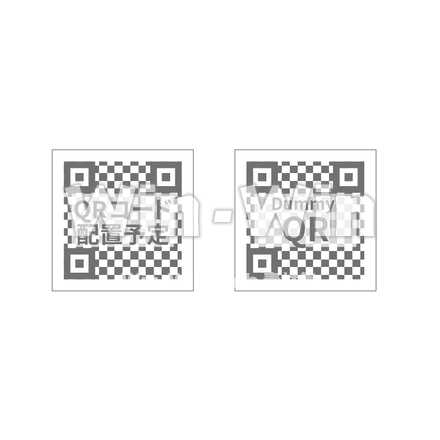 ダミーQRコードのシルエット素材 W-029205