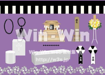 葬儀セットのCG・イラスト素材 W-028684