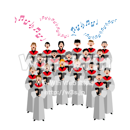 聖歌隊＿大人のCG・イラスト素材 W-029774