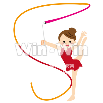 新体操・リボンのCG・イラスト素材 W-028379