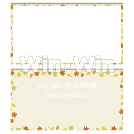秋のフレームのCG・イラスト素材 W-028402