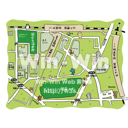 武蔵小杉のCG・イラスト素材 W-029126