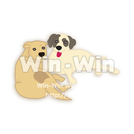 ミックス犬のCG・イラスト素材 W-028849