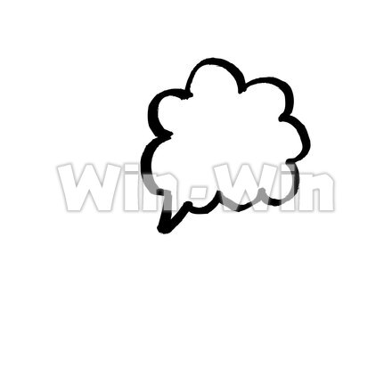 吹き出しのシルエット素材 W-028368