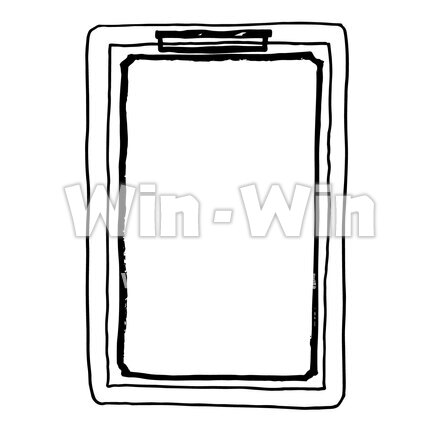 クリップボードのシルエット素材 W-028800