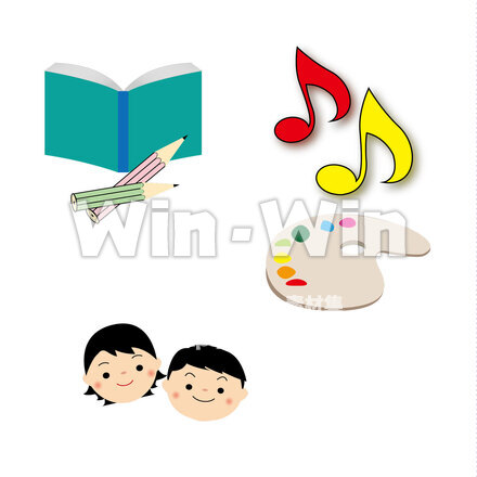 学習・音楽・芸術・子どものアイコンのCG・イラスト素材 W-029772