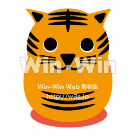 とらの置物のCG・イラスト素材 W-028771