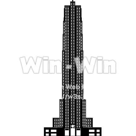 ロックフェラーセンターのシルエット素材 W-028291