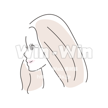 女性(横向き)イラストのCG・イラスト素材 W-029510