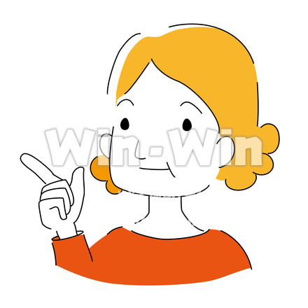 指差しする女性のCG・イラスト素材 W-028414