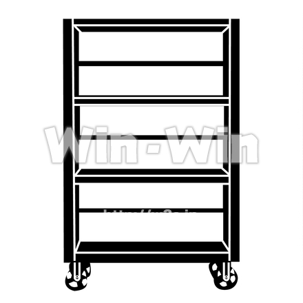 什器棚のシルエット素材 W-030218