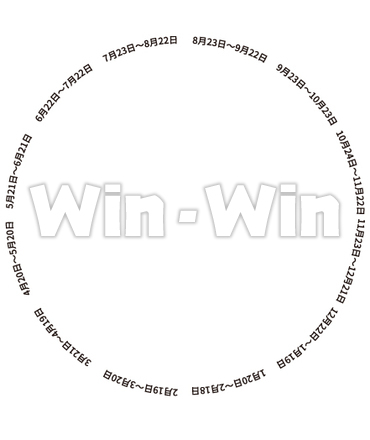 12星座_誕生月日一覧のCG・イラスト素材 W-030806