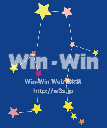 ふたご座_星の配置1のCG・イラスト素材 W-030808