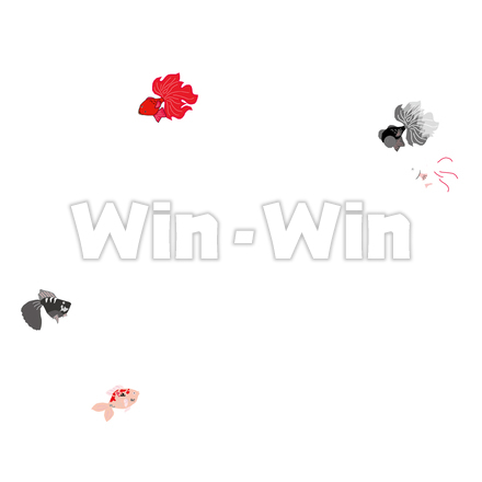 金魚5種のCG・イラスト素材 W-030589
