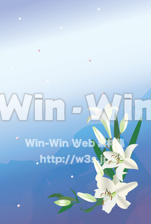 百合柄のカードのCG・イラスト素材 W-030031