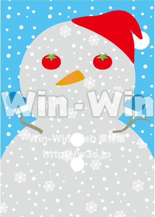 雪だるまのCG・イラスト素材 W-030595