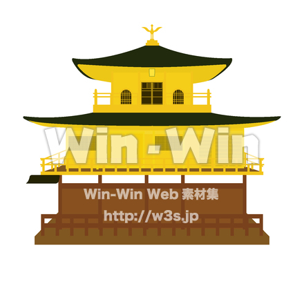 金閣寺のCG・イラスト素材 W-030658