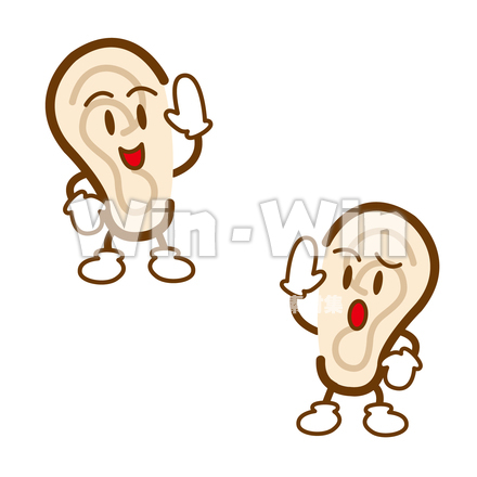 耳のキャラクターのCG・イラスト素材 W-030563