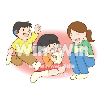 聴覚障害の療育場面のCG・イラスト素材 W-030647