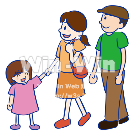 3人家族のCG・イラスト素材 W-030291