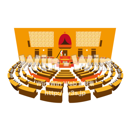国会議事堂（内側）のCG・イラスト素材 W-030153