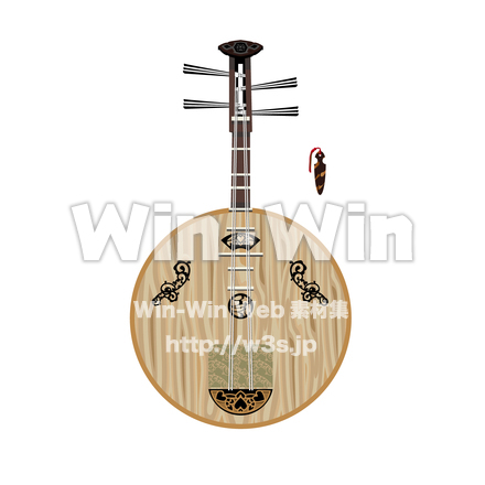 月琴のCG・イラスト素材 W-030014