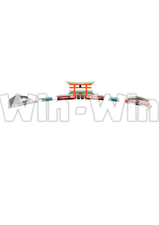 広島県街ブラシのCG・イラスト素材 W-030210