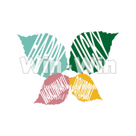 葉っぱちょうのCG・イラスト素材 W-030686