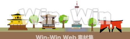 京都府街並ブラシのCG・イラスト素材 W-030662