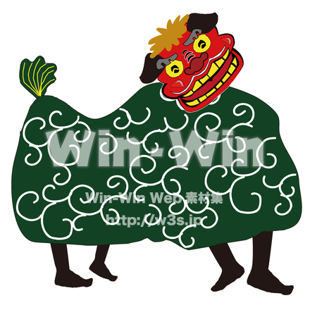 獅子舞1のCG・イラスト素材 W-030785