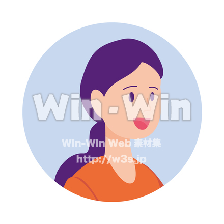 フラットな女性のCG・イラスト素材 W-030669