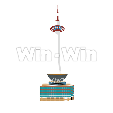 京都タワーのCG・イラスト素材 W-030659