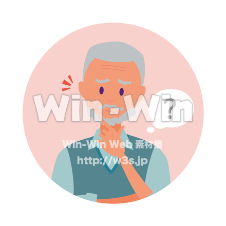 シニアの男性のCG・イラスト素材 W-030650