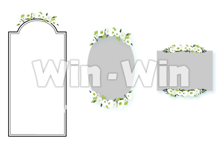 フレーム　花付きのCG・イラスト素材 W-030052