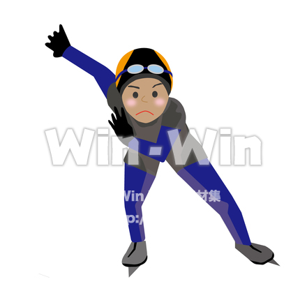 スピードスケートのCG・イラスト素材 W-030144