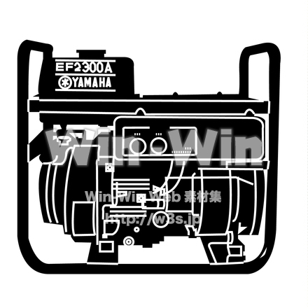 発電機のシルエット素材 W-030220
