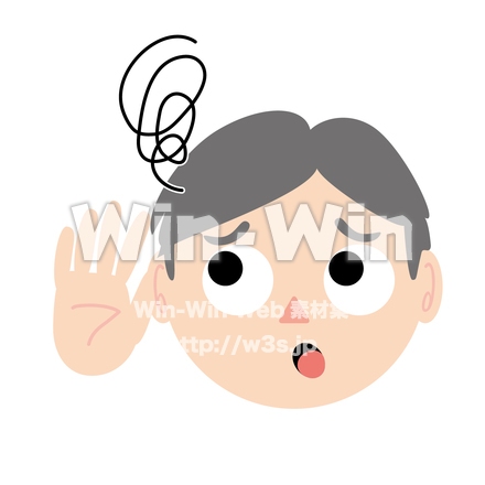 困った顔のCG・イラスト素材 W-030683