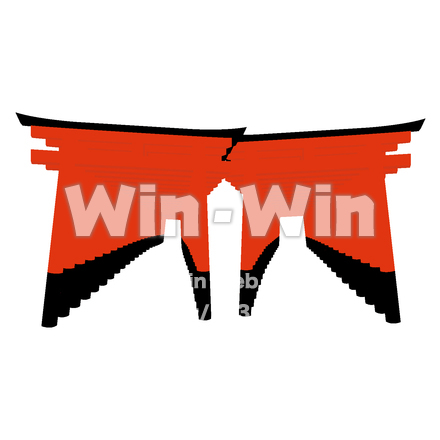 千本鳥居_伏見稲荷大社のCG・イラスト素材 W-030660