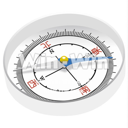 方位磁石のCG・イラスト素材 W-019523